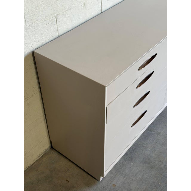 Wood In Style of Henredon Painted Walnut Dresser Lowboy Mid-Century Modern 1960s For Sale - Image 7 of 10