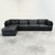 Modular Lounge Set in Black Leather, 1970s, Set of 5 For Sale - Image 4 of 11
