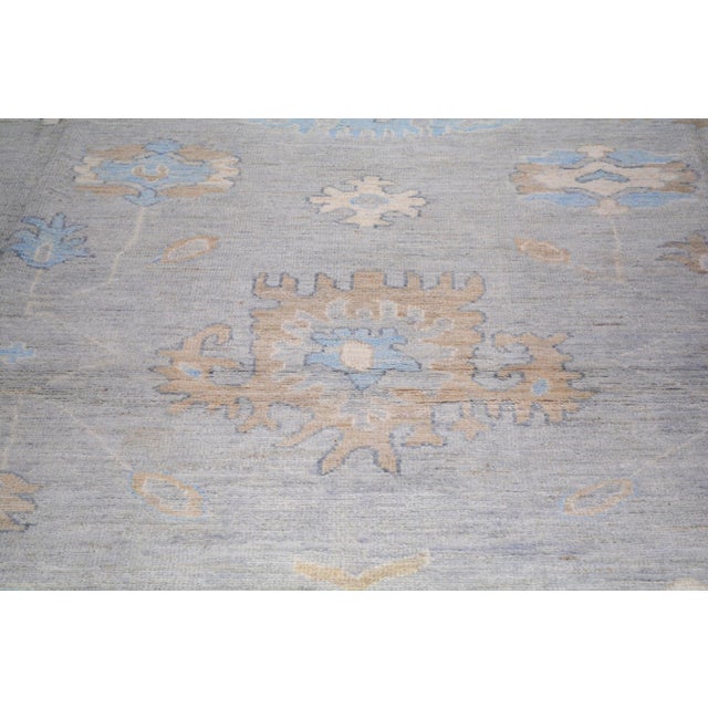 Pakistani Oushak Hand Knotted Wool Rug, 10'x14'1" For Sale In New York - Image 6 of 6