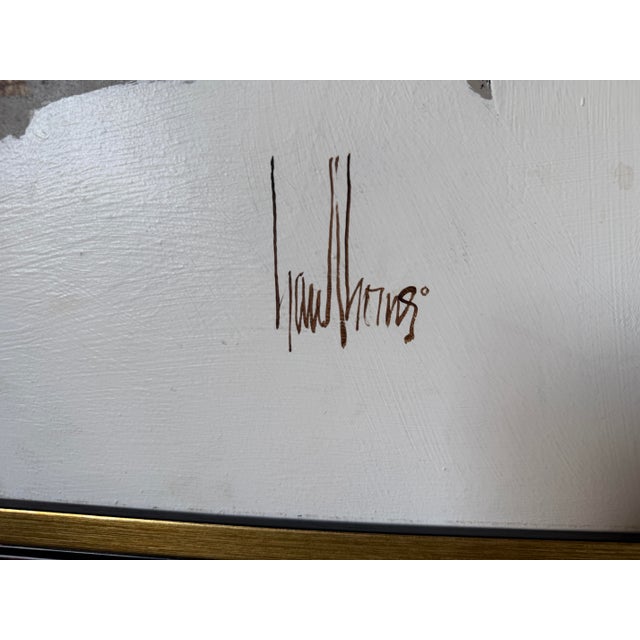 Large- 1970s Vintage Gregory Hawthorne Expressionist Abstract Acrylic on Masonite Painting, Framed For Sale - Image 10 of 13