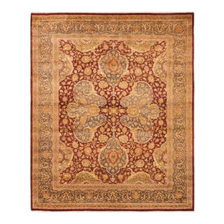 Mogul Collection Hand-Knotted Area Rug - Red 8' 4" x 10' 2" For Sale