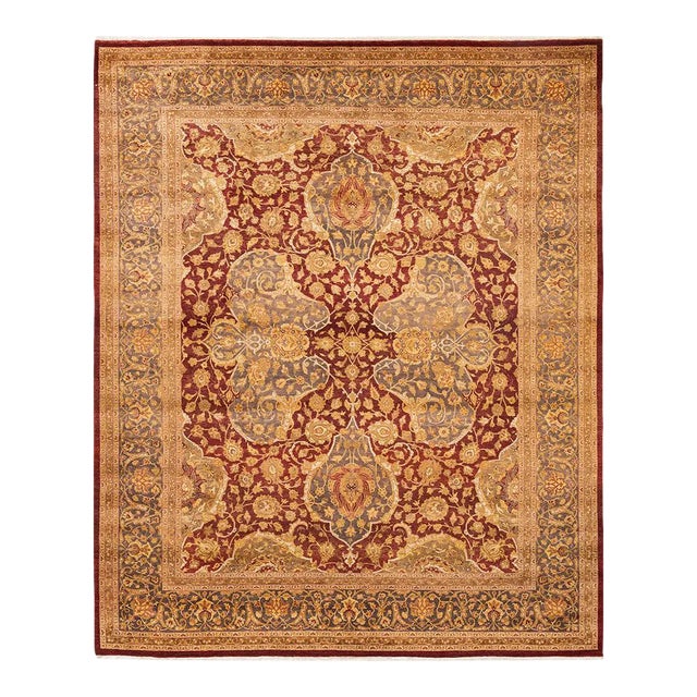 Mogul Collection Hand-Knotted Area Rug - Red 8' 4" x 10' 2" For Sale