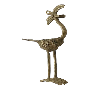 Lobi Tribe Bronze Bird Burkina Faso Africa 6" H