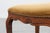 Brown Louis XV Style Walnut Stool with Cabriole Legs and Velvet Seat, France, 1950s For Sale - Image 8 of 12