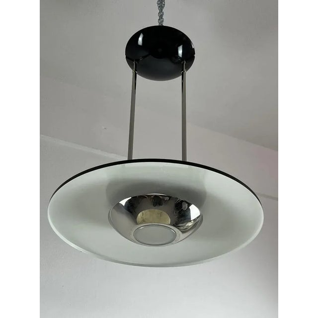 Vintage Chandelier in Enamelled and Glass Aluminum by Elio Martinelli for Martinelli Luce Italia, 1980s For Sale - Image 10 of 13