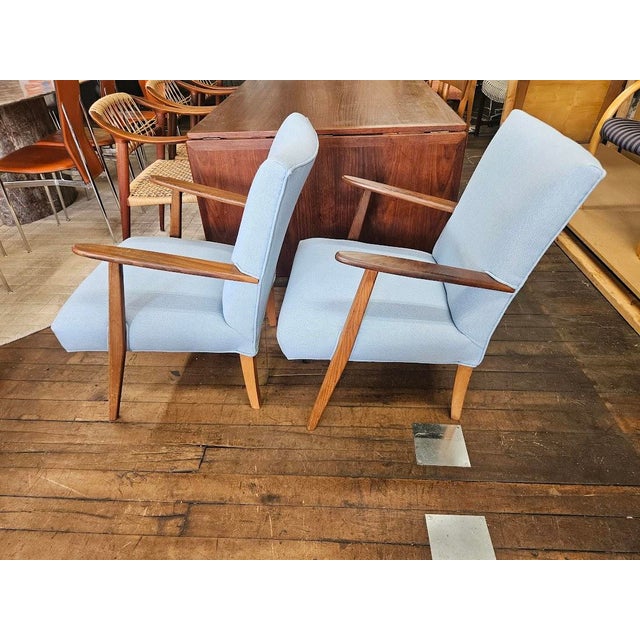 Blue Pair of Danish Vintage Lounge Chairs, 1960s For Sale - Image 8 of 11