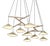 Emily Group of Nine Pendant in Metallic Tones by Daniel Becker For Sale