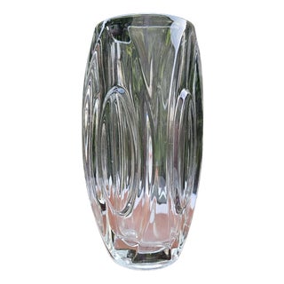 Glass Vase by Rudolf Schrötter for Rosice Glassworks, 1950s For Sale