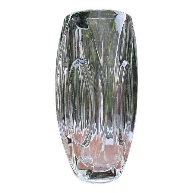 Glass Vase by Rudolf Schrötter for Rosice Glassworks, 1950s For Sale