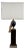 Mid 20th Century French Maison Le Dauphin Porcelain & Brass Monolith Table Lamp 35" For Sale