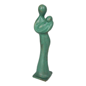 Mid-Century Modern "Mother and Child" Metal Figure