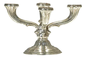 4-Armed Chandelier in Silver, Germany, 1935