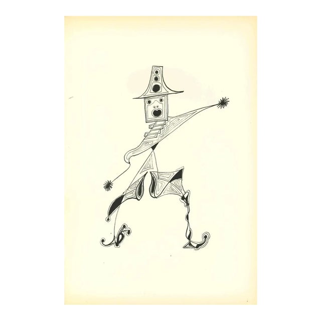 Bruno Capacci, Composition of Diodora, Original Lithograph, 1950s For Sale