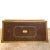 DETAILS An antique rectangular travel trunk with brass straps and studs. Side carrying handles. It would make a very...