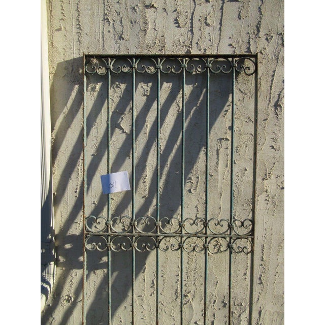 Antique Victorian Iron Gate Window Garden Fence Architectural Salvage Door #041 For Sale - Image 4 of 6
