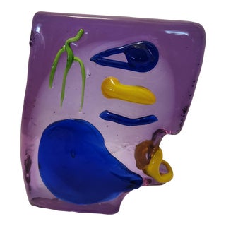 1990s Picasso Style Glass Sculpture For Sale