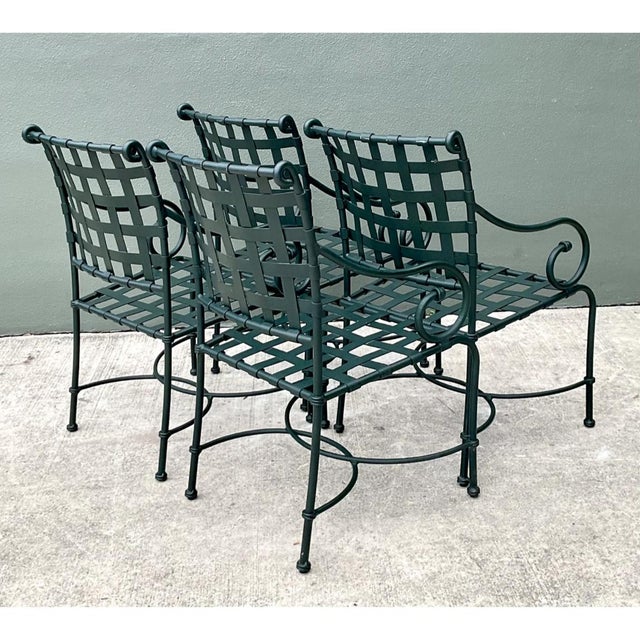 Brown Jordan Brown Jordan “Florentine” Aluminum Outdoor Armchairs - Set of Four For Sale - Image 4 of 6