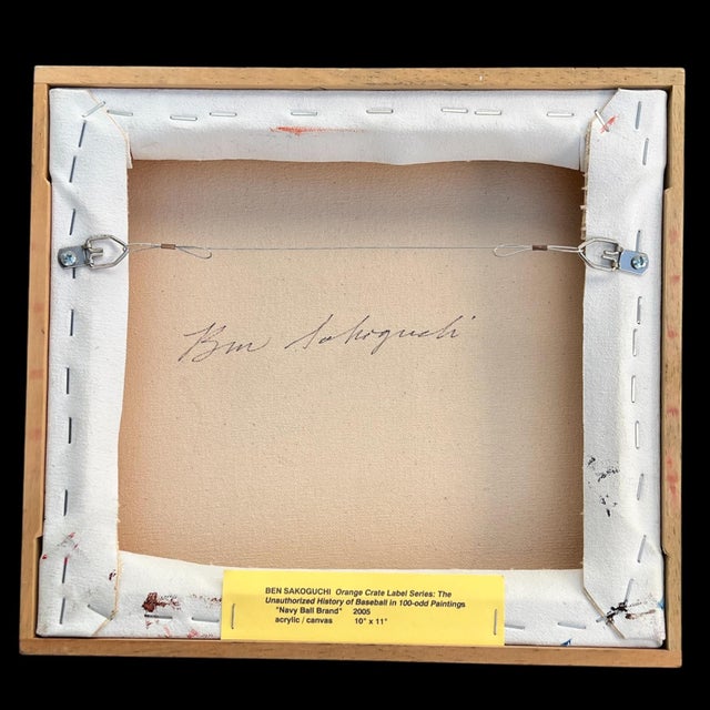 Figurative Original Ben Sakoguchi Painting "Navy Ball Brand" From "The Orange Crate Series," 2005 For Sale - Image 3 of 10