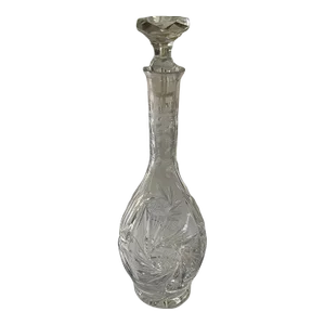 Vintage Cut Crystal Decanter With Stopper