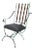 Iron & Oak Faux Bamboo Desk Chair For Sale