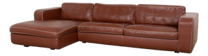 Valentino Corner Sofa in Cognac Leather from Machalke
