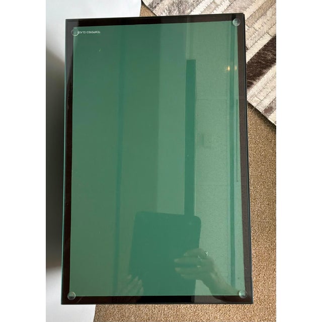 Currey & Company Currey & Company Modern Green Lacquer Side Table For Sale - Image 4 of 4