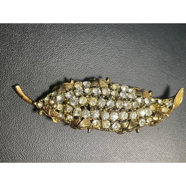 MCM Jewlery Marked Hollycraft High End Designed Art Neuvo Style Brooch For Sale In South Bend - Image 6 of 6