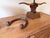 Primitive equestrian vibes abound with this large antique horseshoe, attributed to a draft horse circa 1900s. This piece...