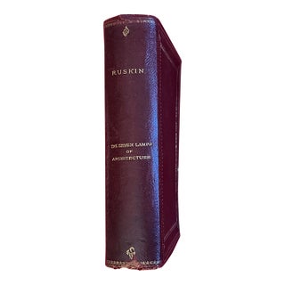 Fine Leather Bindings - John Ruskin "The Seven Lamps of Architecture" 1899 For Sale