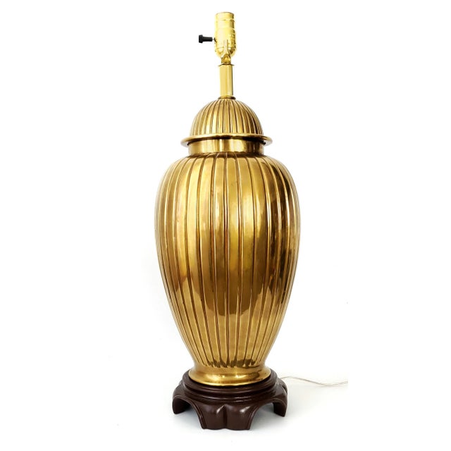 Mastercraft Lamp Ginger Jar Brass For Sale - Image 4 of 13