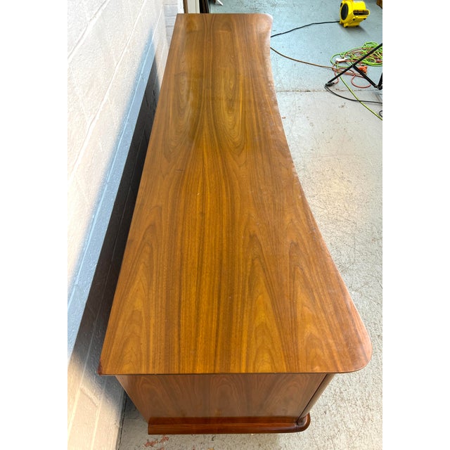 Mid-Century Modern Walnut Dresser With Sculpted Inlay Drawer Fronts For Sale - Image 9 of 16