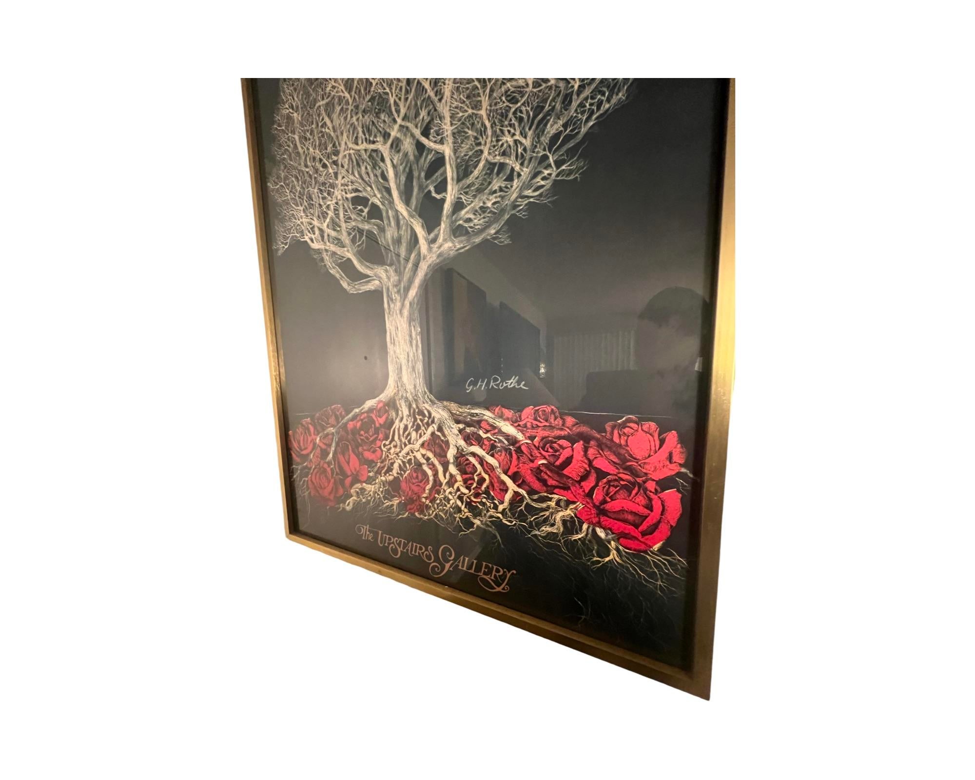 Vintage Mid Century Modern Framed Poster G H Rothe, 