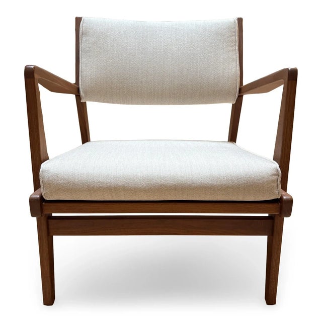 Design Within Reach Jens Risom "Jens" Walnut Lounge Chair for Design Within Reach For Sale - Image 4 of 16