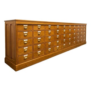 Monumental 15-Foot French Haberdashery Cabinet, 1900 For Sale