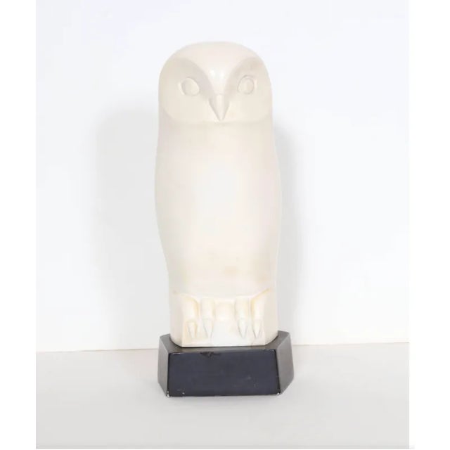 A stellar, collector-grade example of mid-century biomorphic modernism, this authentic 10-inch standing owl sculpture is...