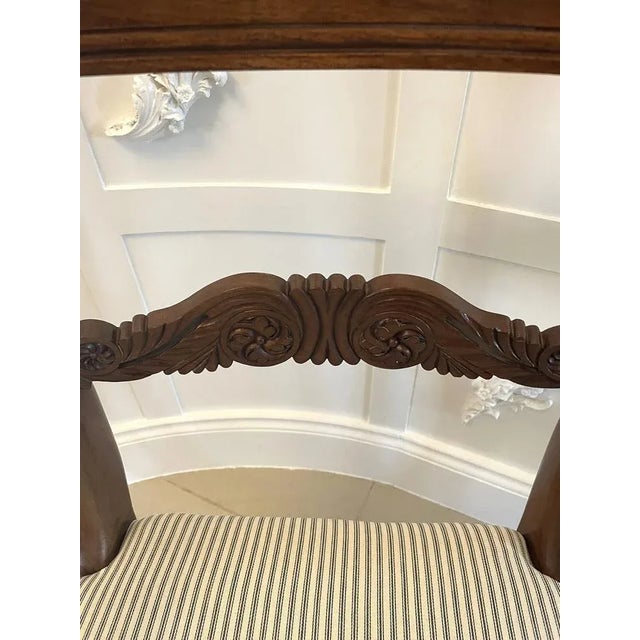 Antique Carved Mahogany Desk Chair For Sale - Image 10 of 15