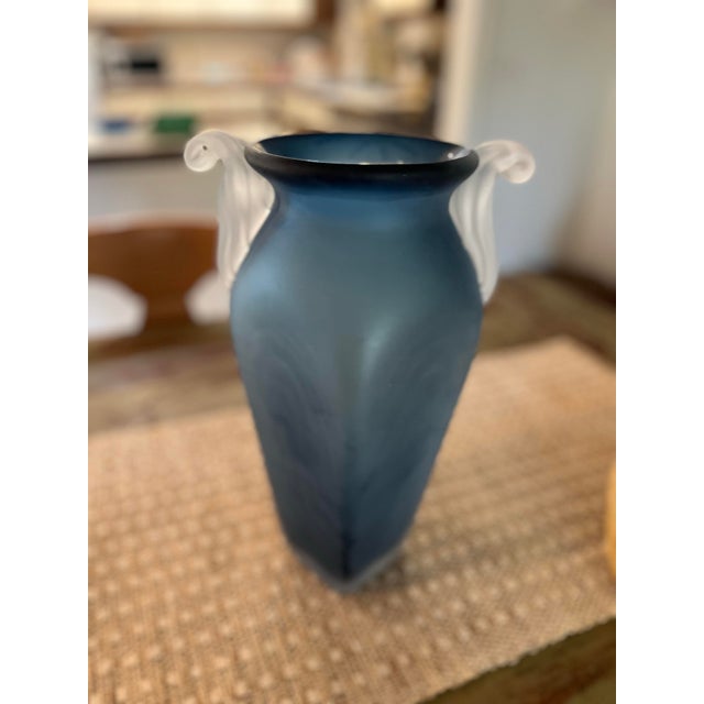 Signed Steven Newell Contemporary Art Glass Sculptural Vase For Sale - Image 11 of 12