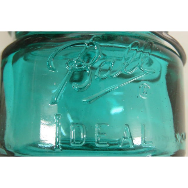 Ball Ideal Bicentennial Eagle Mason Jar With Lid 1976 Vintage Blue Teal 4715b For Sale - Image 15 of 18