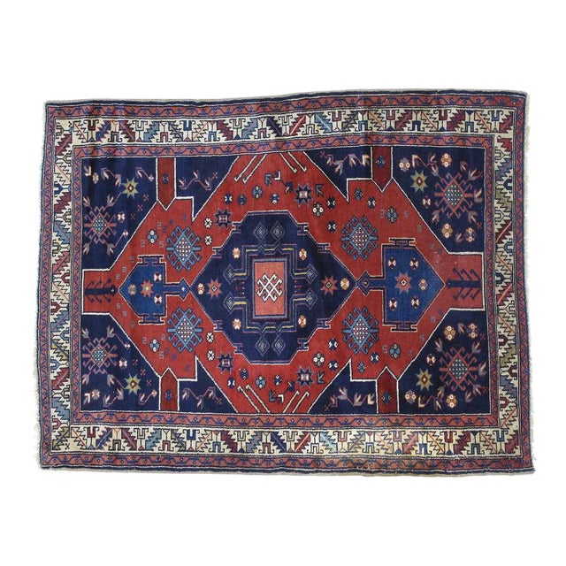 1930s Vintage Caucasian Rug For Sale