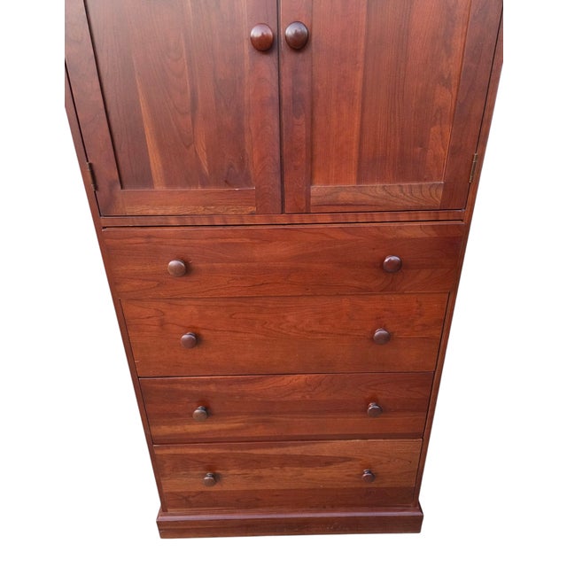 1990s 1990s Ethan Allen American Impressions High Chest Dresser Armoire Mission Arts Crafts For Sale - Image 5 of 16