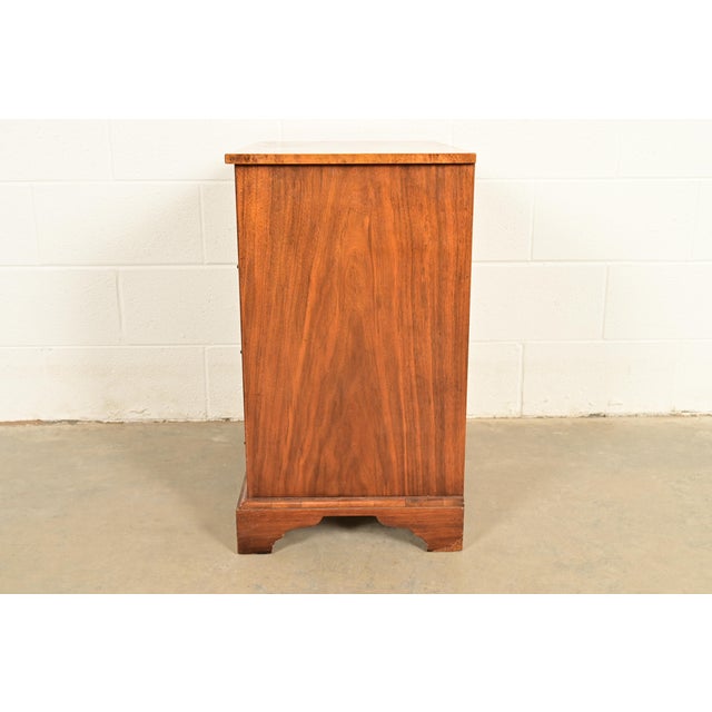 Baker Furniture Georgian Burled Walnut Writing Desk, Circa 1970s For Sale - Image 12 of 14