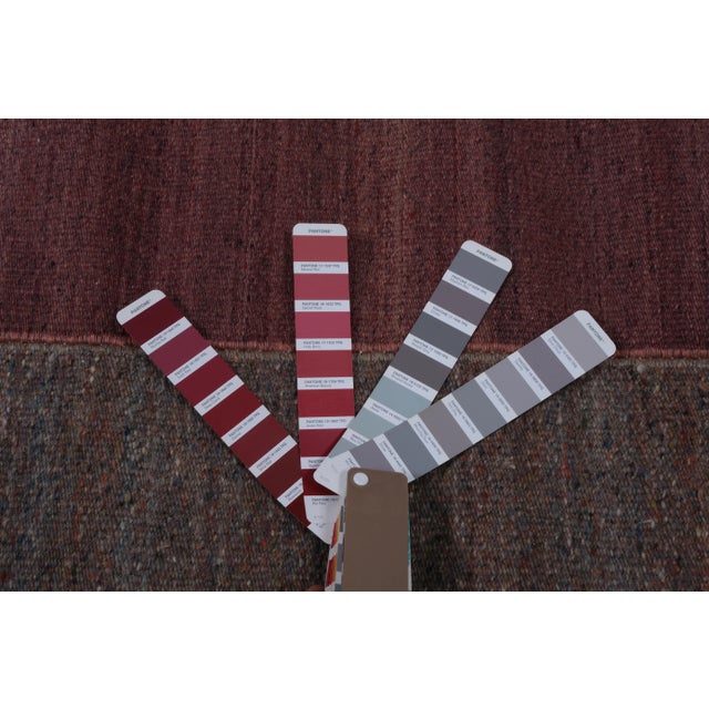 Striped Turkish Kilim Rug 9'5'' X 10'2'' For Sale - Image 12 of 12