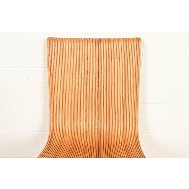 Gabriella Crespi Style Italian Pencil Rattan Bar Stools, Set of Four For Sale In South Bend - Image 6 of 11