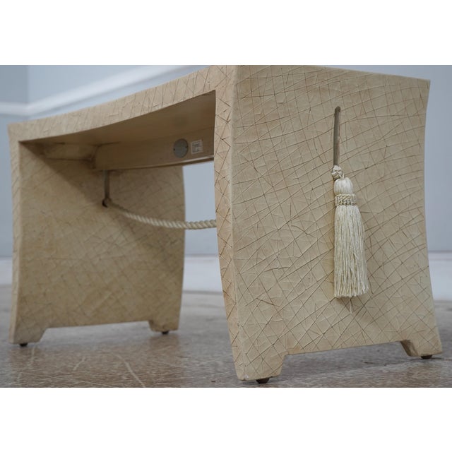 White Pair of Baker Thomas Pheasant Pagoda Benches For Sale - Image 8 of 15