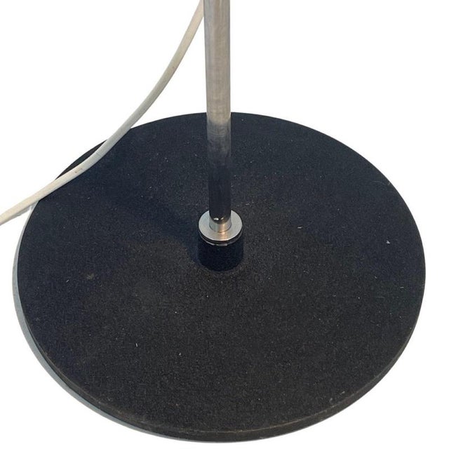 Space Age Table Lamp with Red Shade, Black Base and Chromed Upright from Herda For Sale - Image 9 of 10