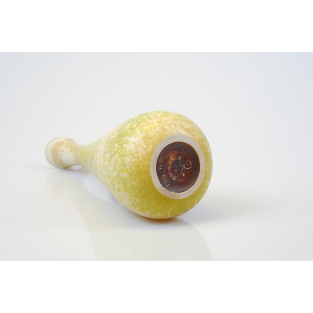 Beige Arl Vase in Green Crystal Glazed Ceramic by Gunnar Nylund for Rörstrand, 1950s For Sale - Image 8 of 10