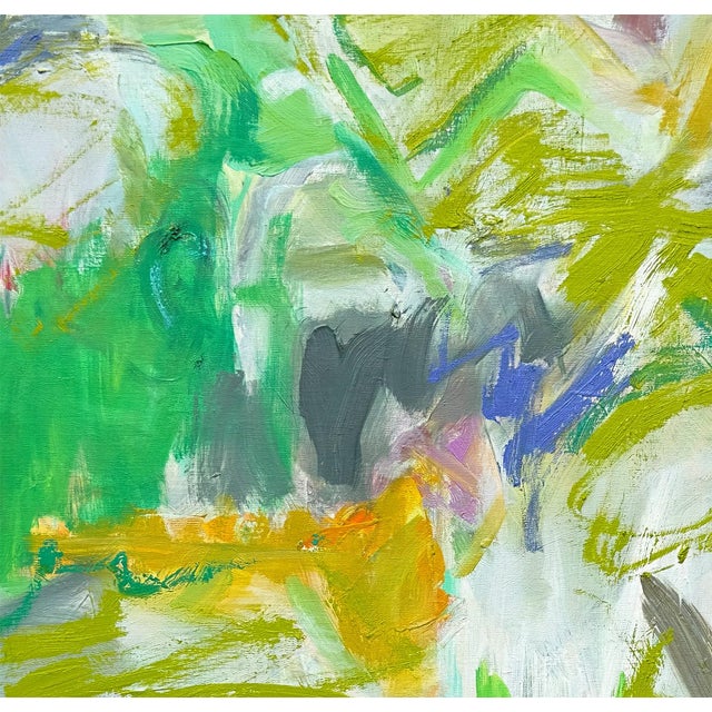 Contemporary Green Current — 36x36 For Sale - Image 3 of 5