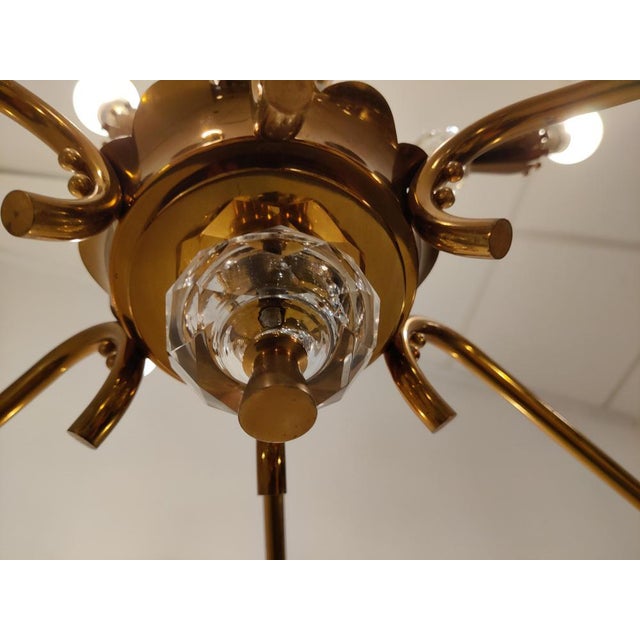 Mid-Century Copper Chandelier, 1950s For Sale - Image 6 of 13
