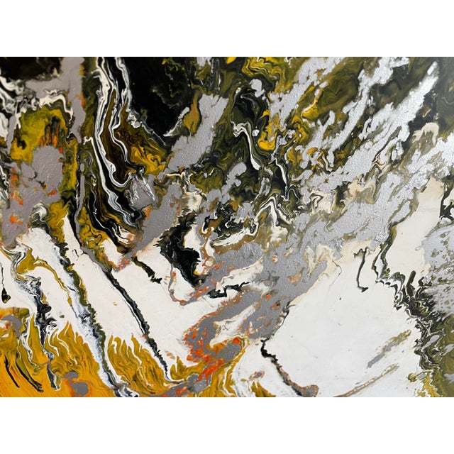 White Mid-Century Modern Multicolored Abstract Expressionist Signed Painting For Sale - Image 8 of 13