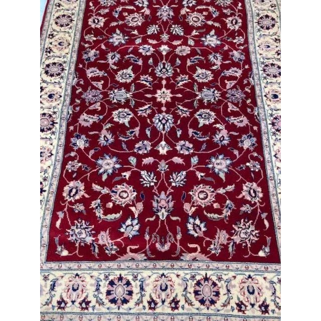 Wool pile very fine Persian Tabriz style runner hand woven in China by a master weaver-